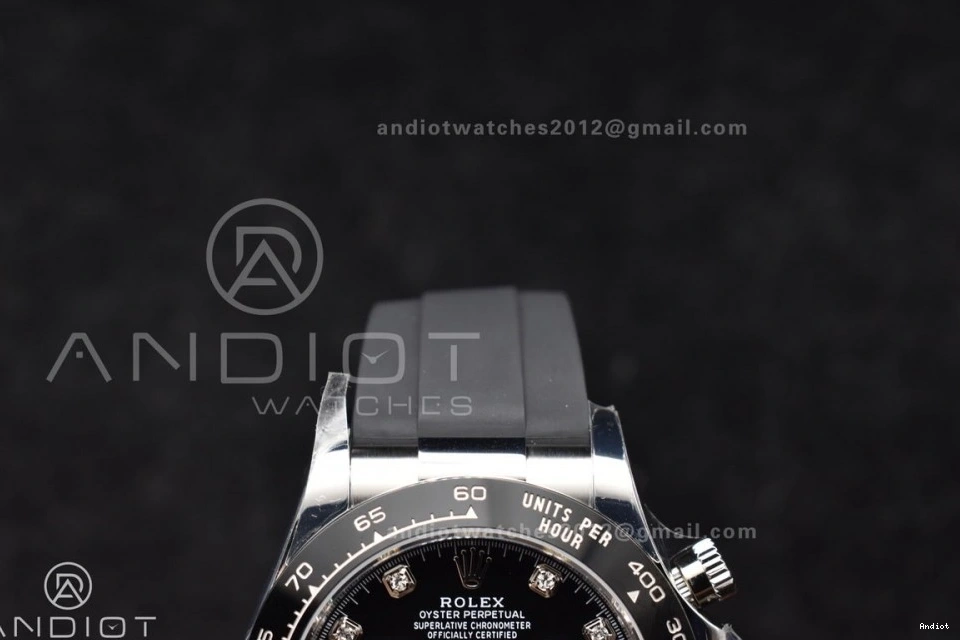 BTF Rubber Diamonds Black Daytona Edition Strap 116519 768 SA Modern Oysterflex on Best 1:1 Dial 0815